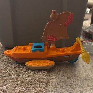 Little People Orange Pirate Ship Playset